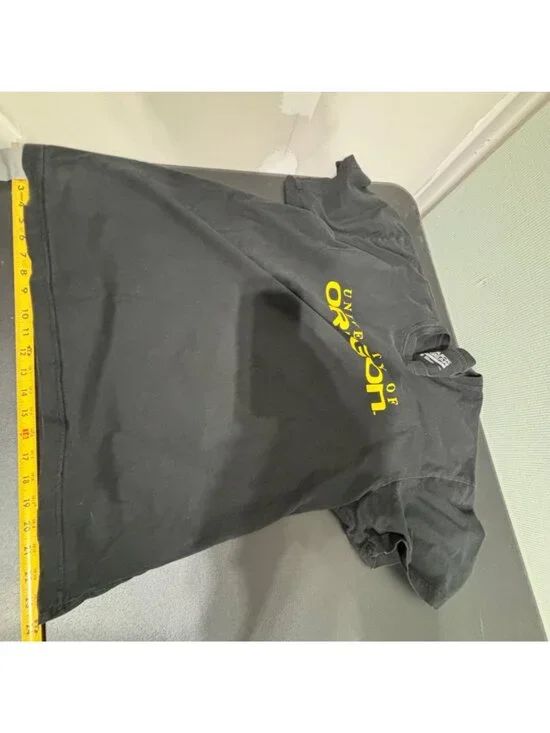 Men’s University of Oregon Duck Gear Black T‑Shirt 2XL Cotton Logo Tee - Picture 4 of 8